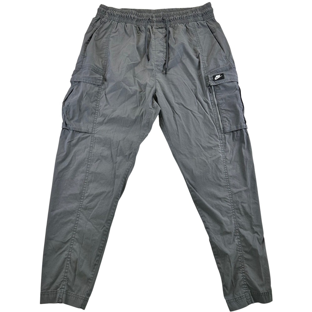 Nike Mens Cargo Pants Charcoal Grey Utility Tapered Size Large Gorpcore Tech